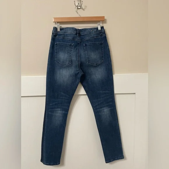 Cabi High Straight Tuxedo Denim Jeans Size 6 - Picture 6 of 8